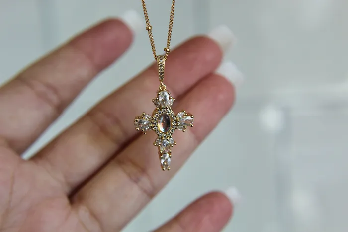 Capri Cross Necklace The Little Catholic Necklaces