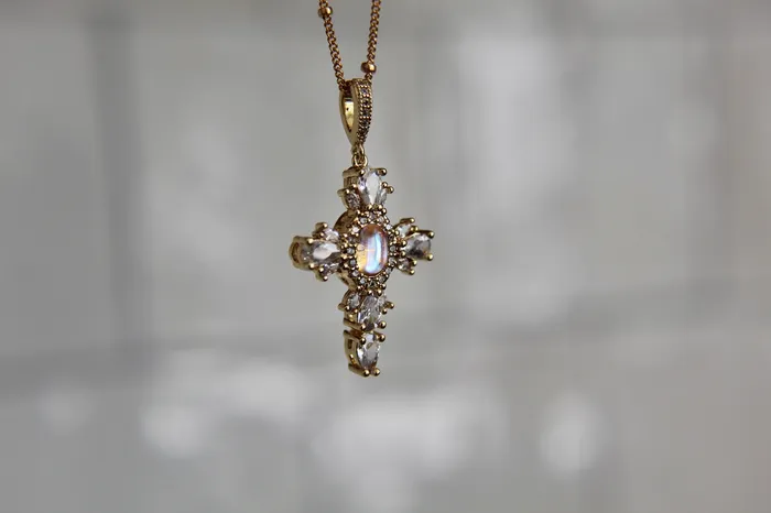 Capri Cross Necklace The Little Catholic Necklaces