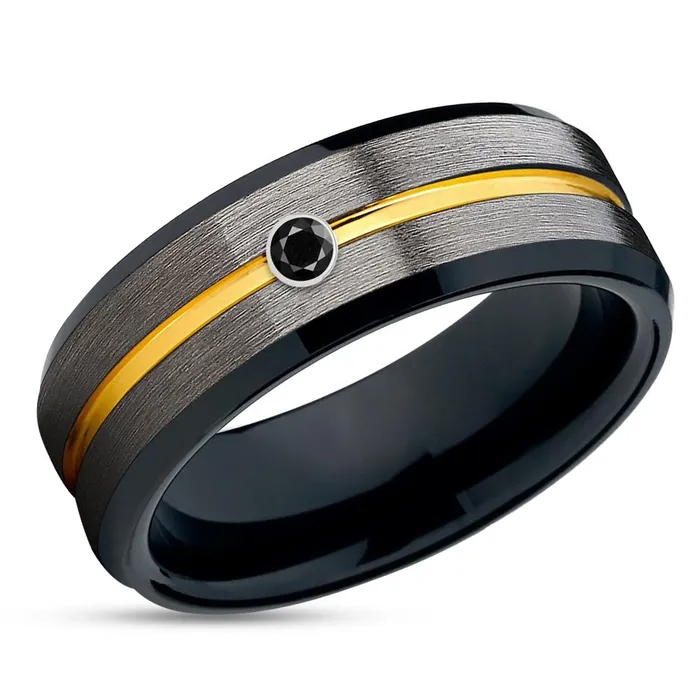 Clean Casting Jewelry Rings Black Diamond Tungsten Ring Black Tungsten Gunmetal Yellow Gold Tungsten Clean Casting Jewelry Rings Black Diamond Tungsten Ring Black Tungsten Gunmetal Yellow Gold Tungsten