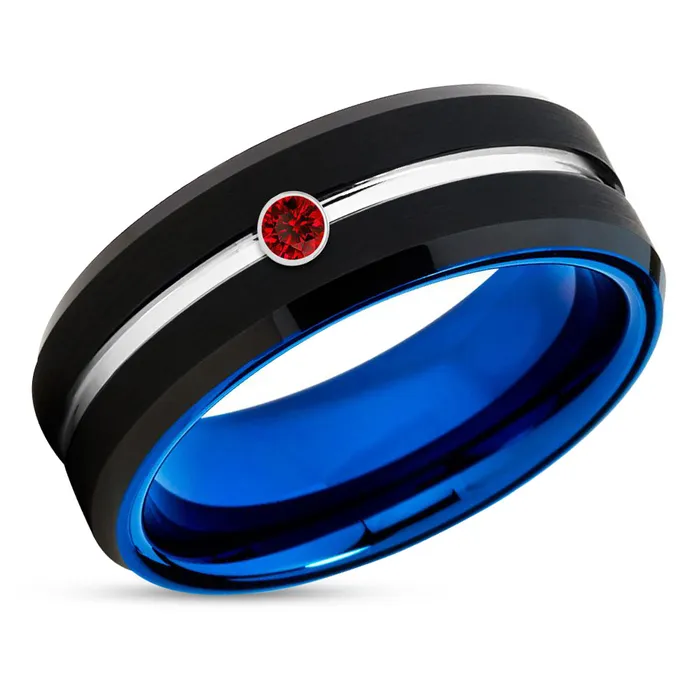 Clean Casting Jewelry Rings Black Wedding Band Blue Tungsten Ring Ruby Wedding Band Ruby Wedding Band Clean Casting Jewelry Rings Black Wedding Band Blue Tungsten Ring Ruby Wedding Band Ruby Wedding Band