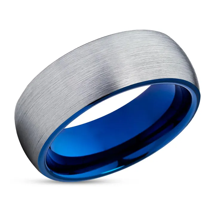 Clean Casting Jewelry Rings Gray Wedding Band Blue Tungsten Ring Blue Tungsten Wedding Ring Brush Ring Clean Casting Jewelry Rings Gray Wedding Band Blue Tungsten Ring Blue Tungsten Wedding Ring Brush Ring