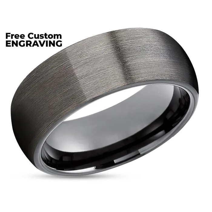 Clean Casting Jewelry Rings Gunmetal Wedding Ring Black Tungsten Ring Tungsten Carbide ring Wedding Band
