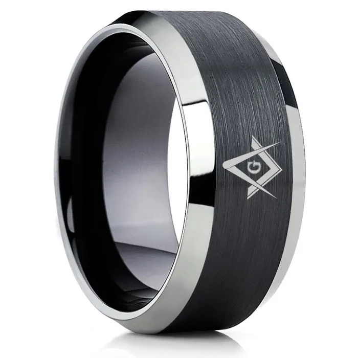 Clean Casting Jewelry Rings Masonic Wedding Band Black Tungsten Ring Masonic Wedding Ring Black Tungsten Clean Casting Jewelry Rings Masonic Wedding Band Black Tungsten Ring Masonic Wedding Ring Black Tungsten