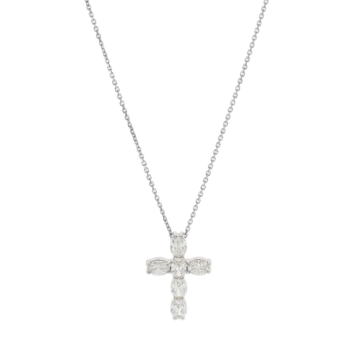 Diamond Cross Pendant 151CTW 18K White Gold Shop IDC estore PreStyled Sets