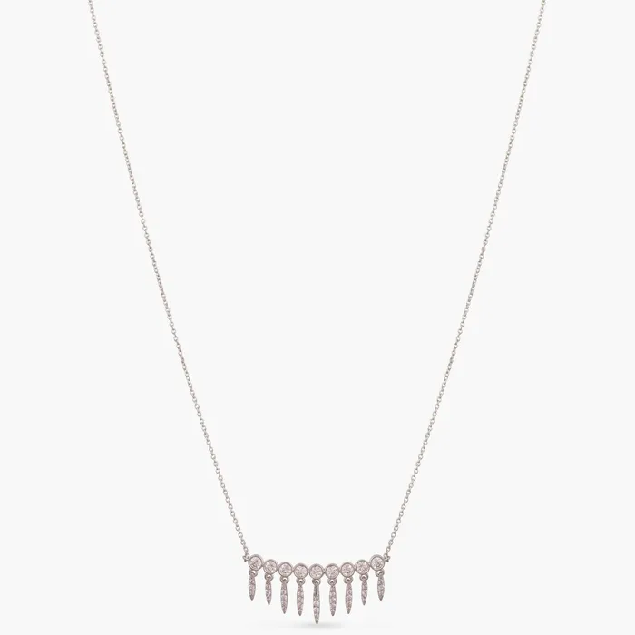 Dream Catcher CZ Charm Delicate Silver Necklace SILVER Necklaces