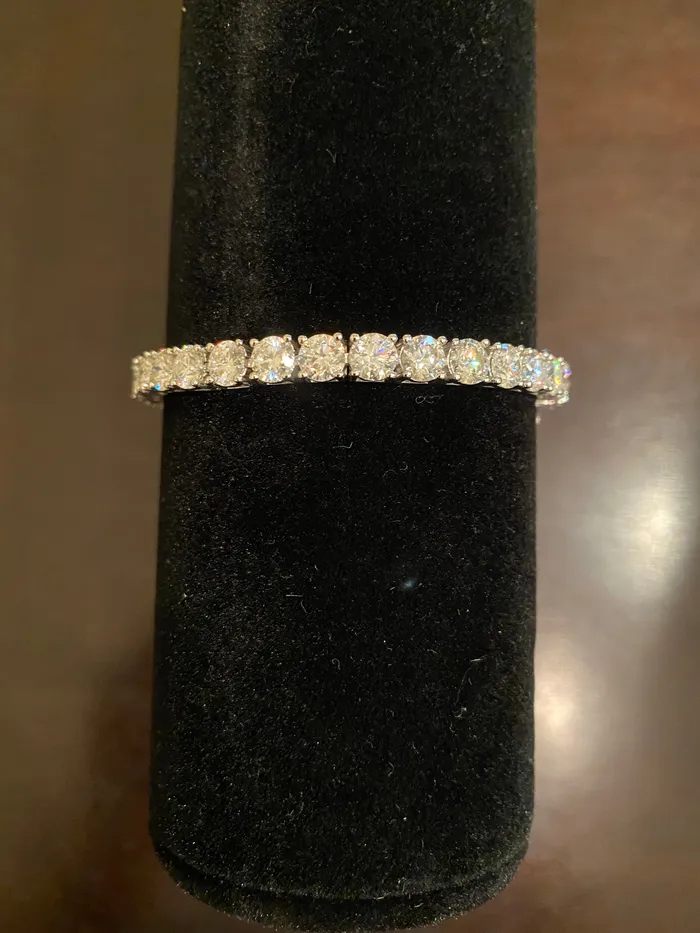 DripGawd Jewelry Bracelets 5mm Moissanite Tennis Bracelet 925 SilverWhite Gold