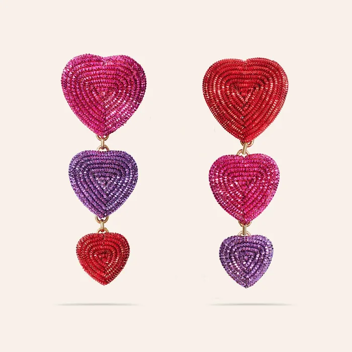 Earrings Aphrodite Luxe Heart Drop Earrings Mignonne Gavigan