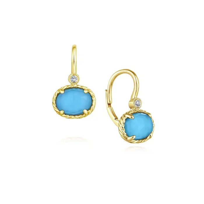 Earrings International Diamond Center Gabriel Co Hampton Yellow Gold Earrings 003 CTW Earrings International Diamond Center Gabriel Co Hampton Yellow Gold Earrings 003 CTW
