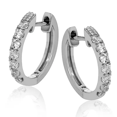 Earrings International Diamond Center Simon G er355 Hoop Earring in 18K Gold with Diamonds Earrings International Diamond Center Simon G er355 Hoop Earring in 18K Gold with Diamonds