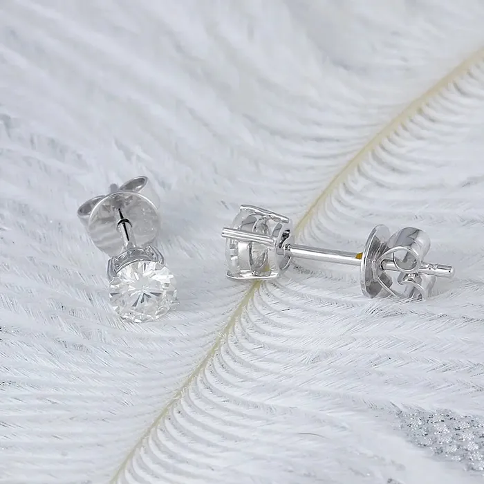 Earrings Luxus Moissanite Rings Jewelry 14k White Gold Moissanite Stud Earrings Big 1ctw