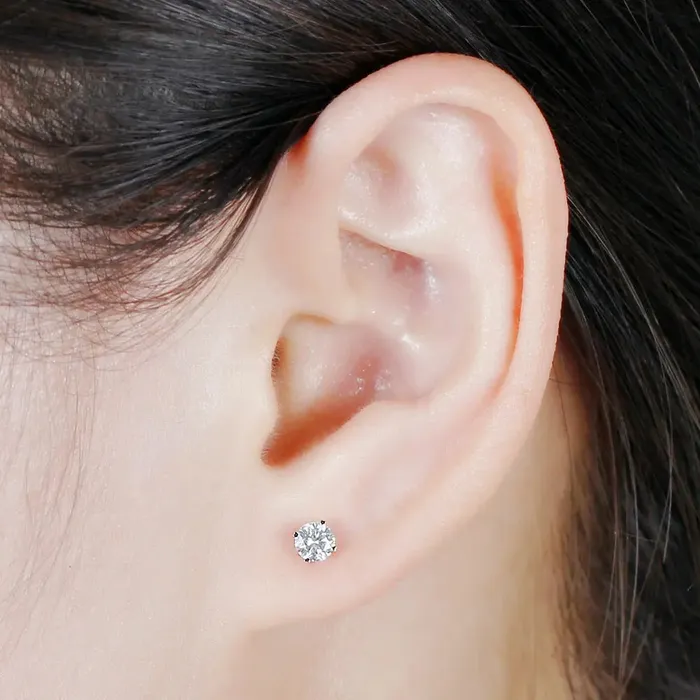 Earrings Luxus Moissanite Rings Jewelry 14k White Gold Moissanite Stud Earrings Big 1ctw