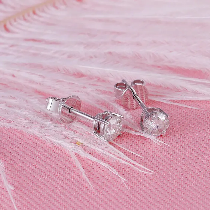 Earrings Luxus Moissanite Rings Jewelry 14k White Gold Moissanite Stud Earrings Big 1ctw