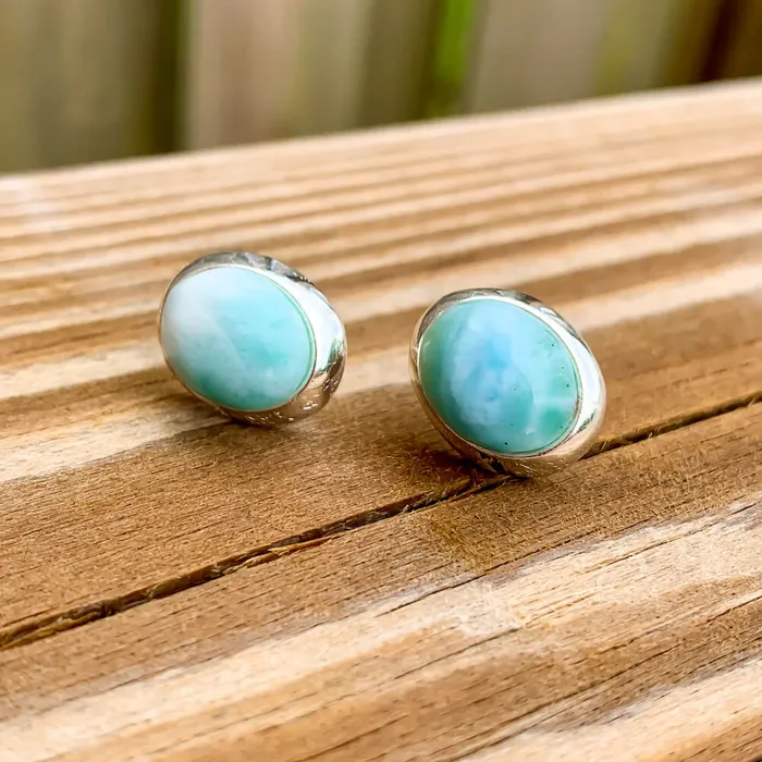 Earrings Magic Crystals 925 Sterling Silver Larimar Earring