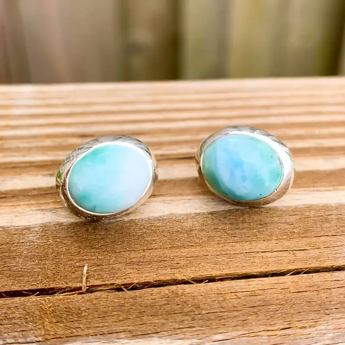 Earrings Magic Crystals 925 Sterling Silver Larimar Earring