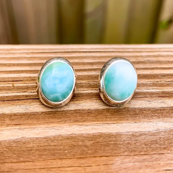 Earrings Magic Crystals 925 Sterling Silver Larimar Earring