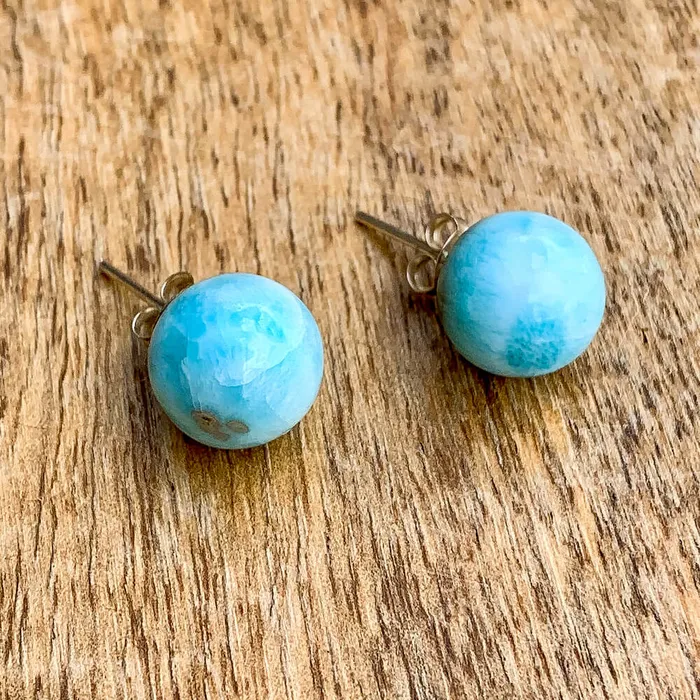 Earrings Magic Crystals 925 Sterling Silver Larimar Earring