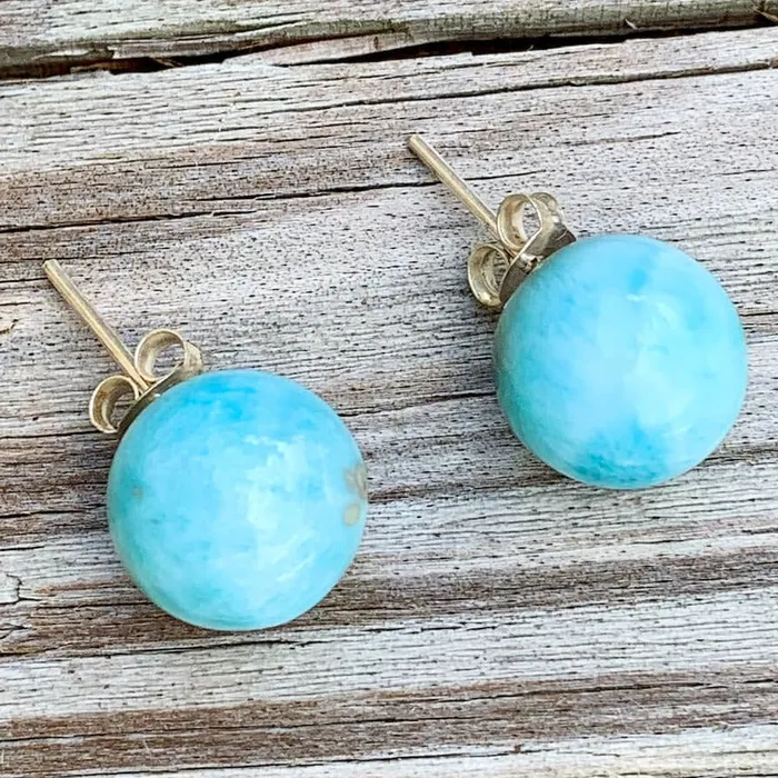 Earrings Magic Crystals 925 Sterling Silver Larimar Earring
