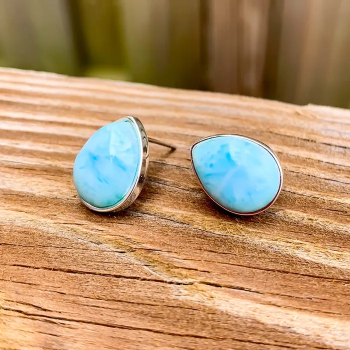 Earrings Magic Crystals 925 Sterling Silver Larimar Earring