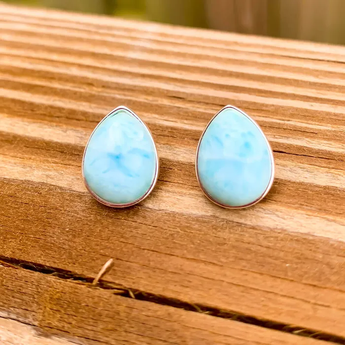 Earrings Magic Crystals 925 Sterling Silver Larimar Earring