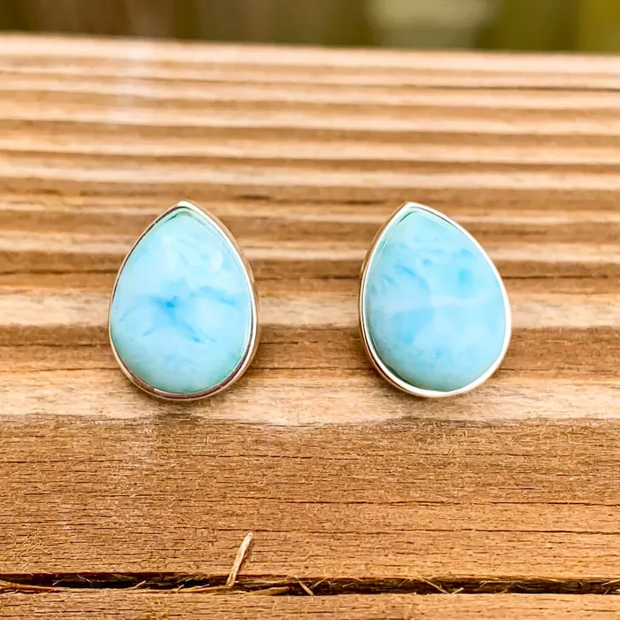 Earrings Magic Crystals 925 Sterling Silver Larimar Earring