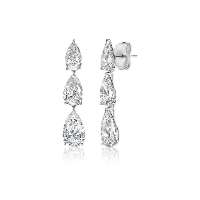 Earrings SG Fine Triple Pear Drop Earrings