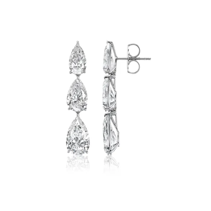 Earrings SG Fine Triple Pear Drop Earrings