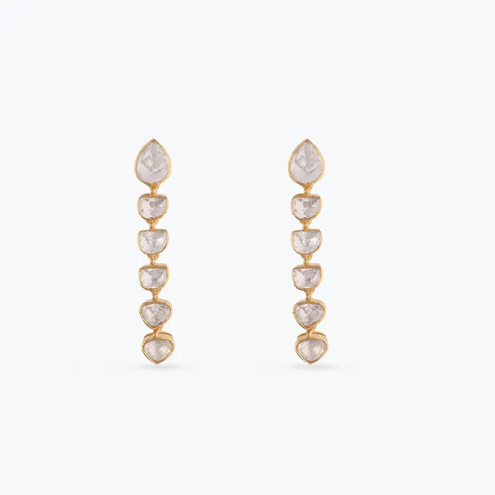 Earrings SILVER Rooh Gold Plated Silver Drop Earrings