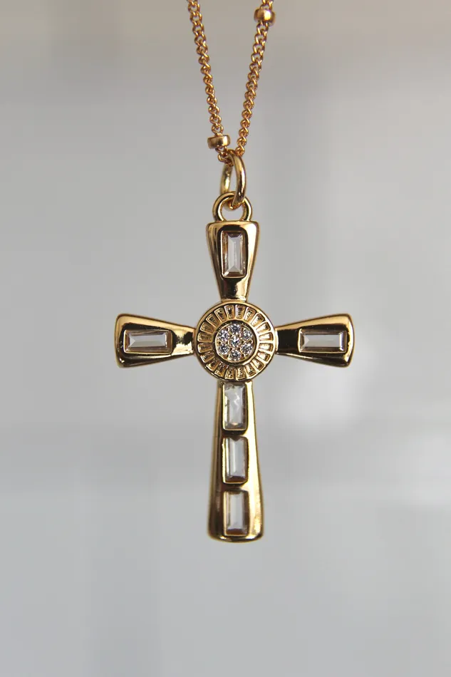 Eternal Cross Necklace The Little Catholic Necklaces