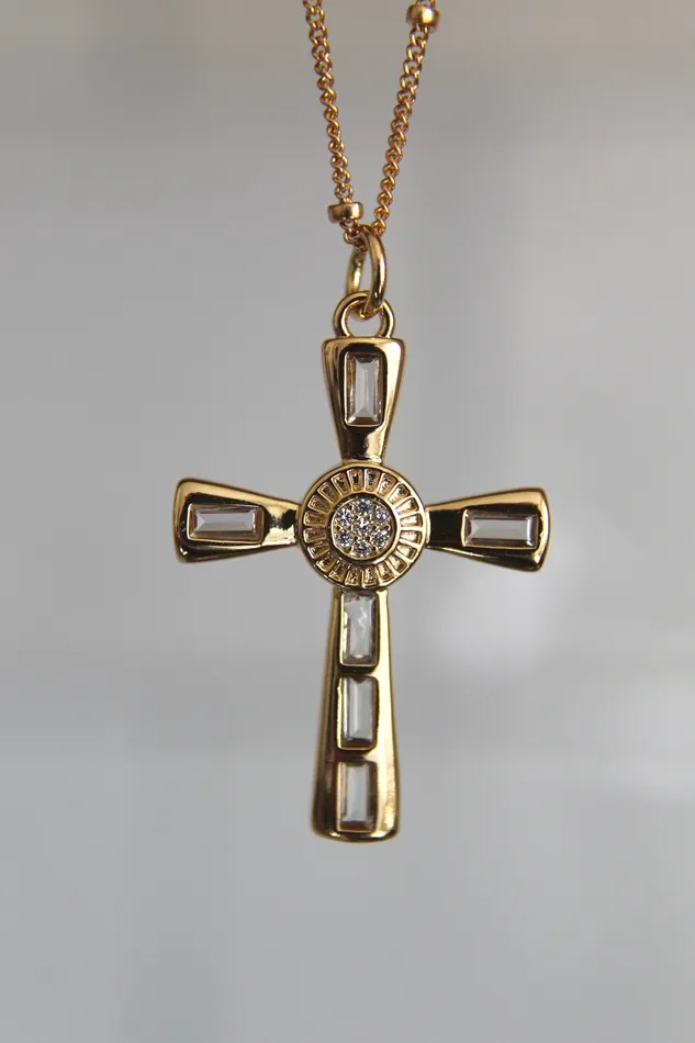 Eternal Cross Necklace The Little Catholic Necklaces