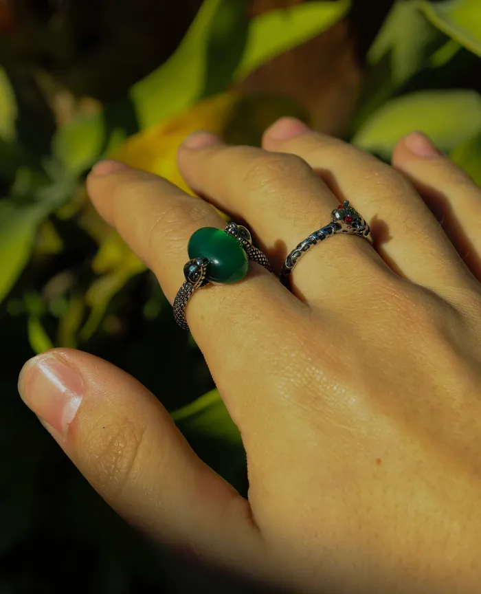 Fashion Jewelry by Yordy Rings Silver Snake Bite Ring Fashion Jewelry by Yordy Rings Silver Snake Bite Ring