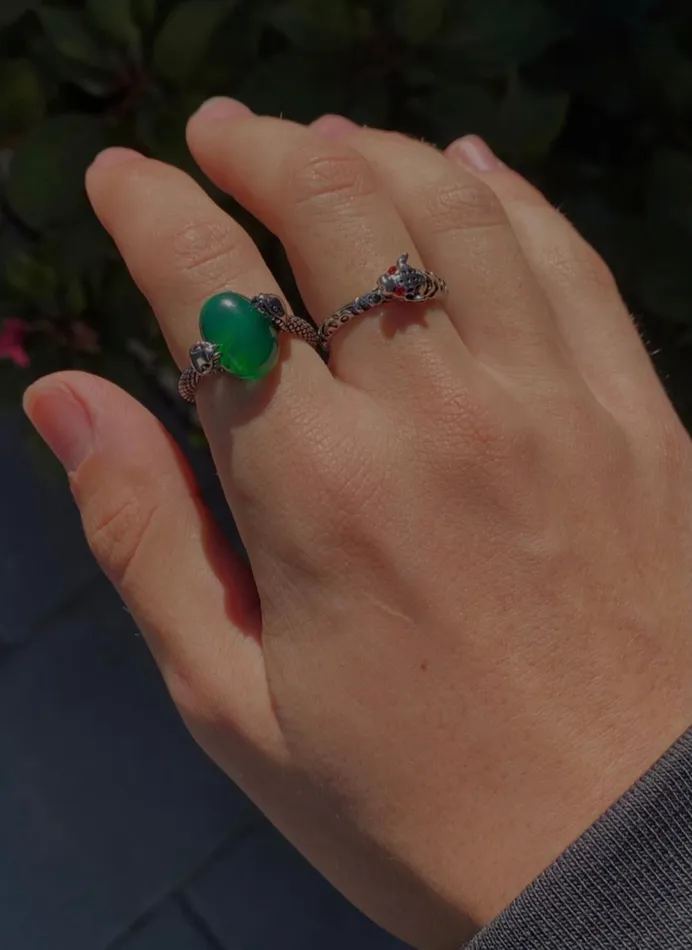 Fashion Jewelry by Yordy Rings Silver Snake Bite Ring Fashion Jewelry by Yordy Rings Silver Snake Bite Ring