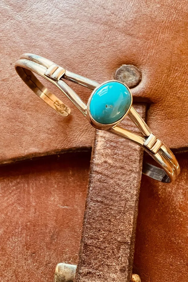 First American Traders Bracelets Blue Bird Turquoise Cuff Bracelet