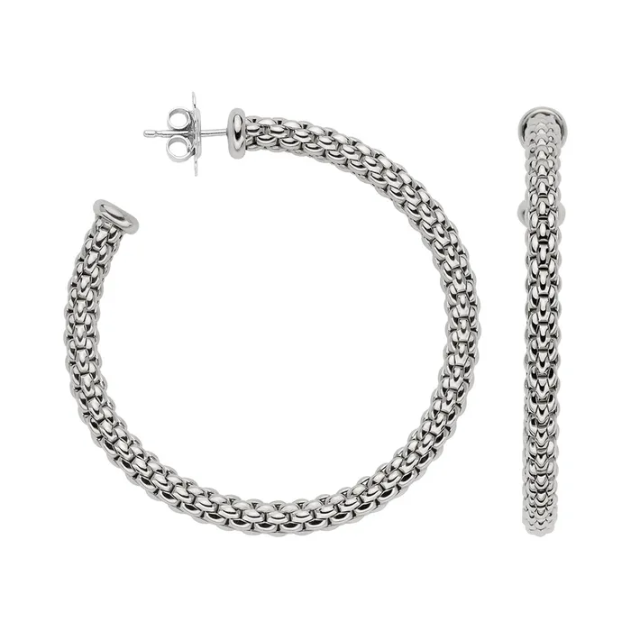 Fope Essentials Mesh Hoop Earrings International Diamond Center Earrings Fope Essentials Mesh Hoop Earrings International Diamond Center Earrings