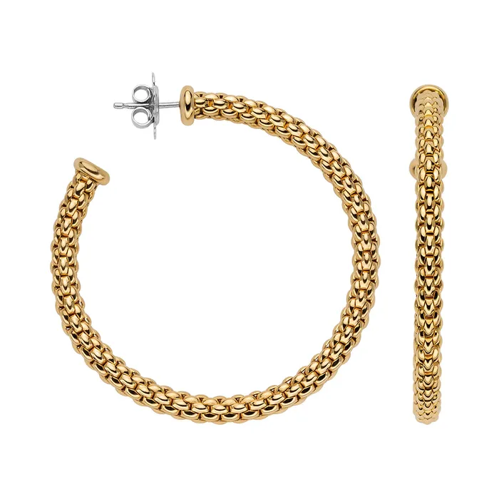 Fope Essentials Mesh Hoop Earrings International Diamond Center Earrings Fope Essentials Mesh Hoop Earrings International Diamond Center Earrings
