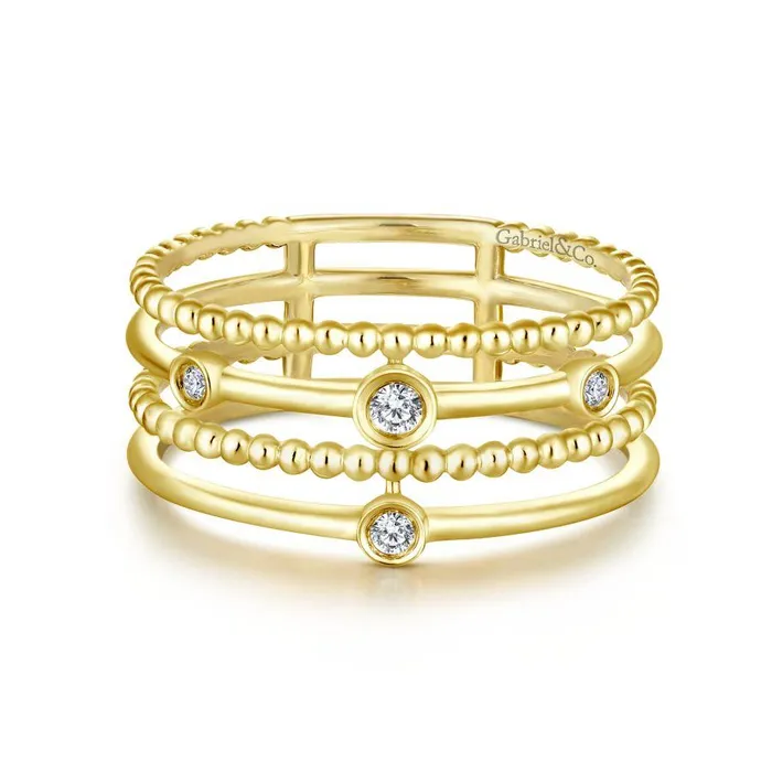 Gabriel Co Constellations Yellow Gold Jewelry Ring 005 CTW International Diamond Center Rings Gabriel Co Constellations Yellow Gold Jewelry Ring 005 CTW International Diamond Center Rings