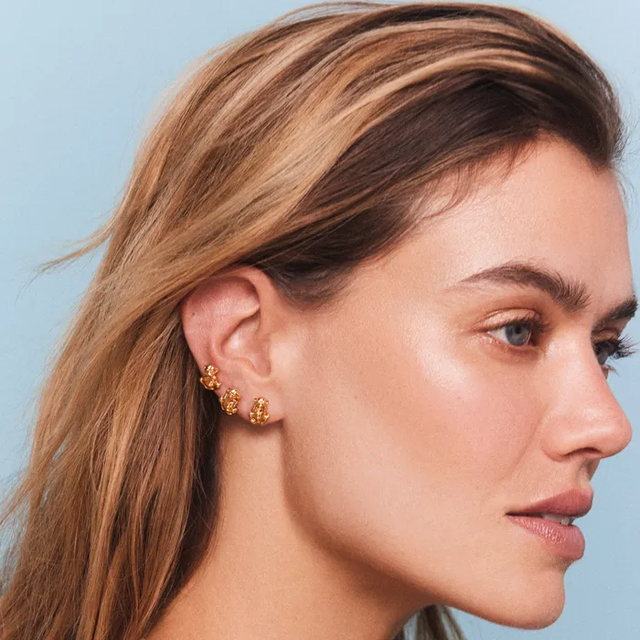 Gold Monkey Hear No Evil Stud SG Fine Earrings