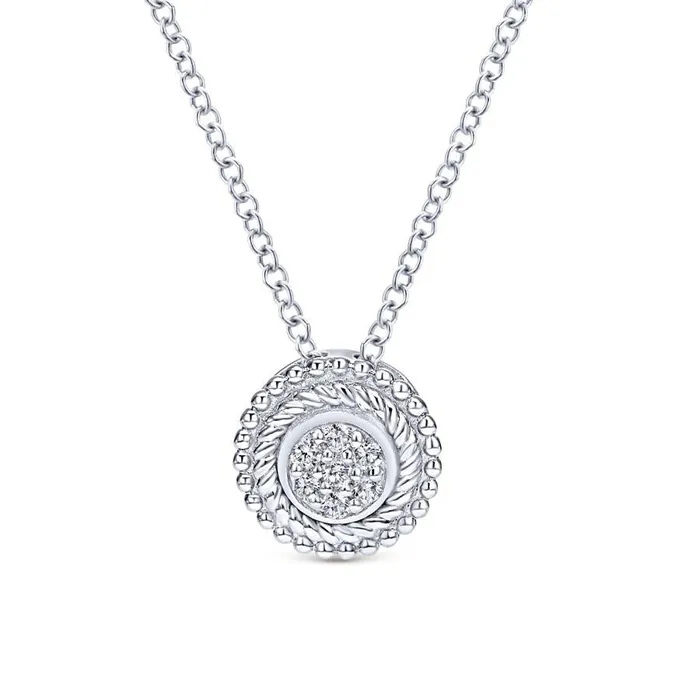 International Diamond Center Gabriel Co Hampton Sterling Silver Necklace 006 CTW Necklaces International Diamond Center Gabriel Co Hampton Sterling Silver Necklace 006 CTW Necklaces