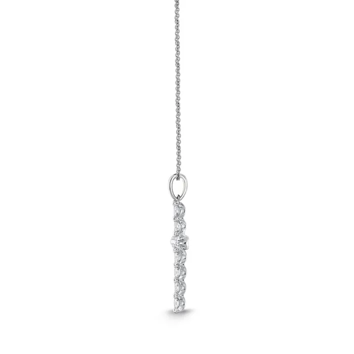 International Diamond Center Necklaces IDC Signature Collection White Gold Cross Pendant 051 ctw International Diamond Center Necklaces IDC Signature Collection White Gold Cross Pendant 051 ctw