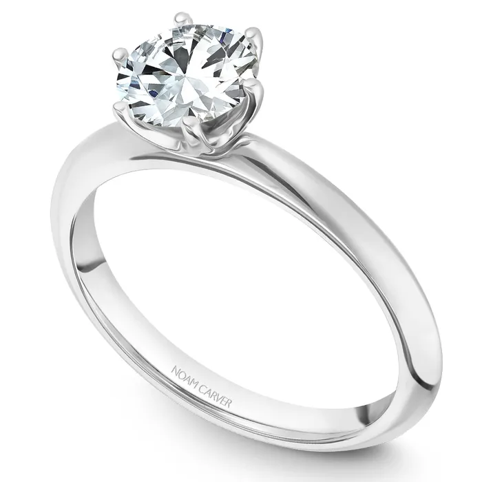 International Diamond Center Noam Carver White Gold Knife Edge 6Prong Solitaire Engagement Ring Setting Rings International Diamond Center Noam Carver White Gold Knife Edge 6Prong Solitaire Engagement Ring Setting Rings