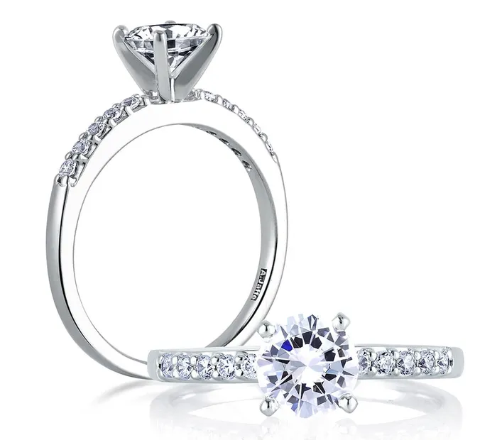 International Diamond Center Rings AJAFFE Classics Round Diamond Ring Setting 017 ctw