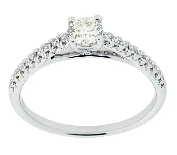 International Diamond Center Rings Complete Rings White Gold with 25 CTW Round Diamond Diamond Center Stone Classic Engagement Ring International Diamond Center Rings Complete Rings White Gold with 25 CTW Round Diamond Diamond Center Stone Classic Engagement Ring