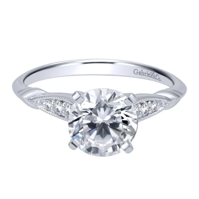 International Diamond Center Rings Gabriel Bridal Collection White Gold Straight Engagement Ring 009 ctw International Diamond Center Rings Gabriel Bridal Collection White Gold Straight Engagement Ring 009 ctw