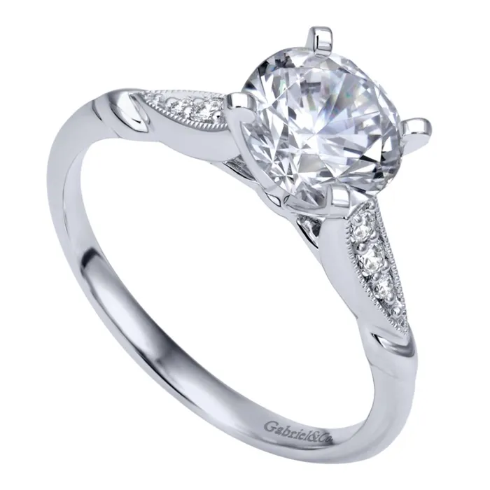 International Diamond Center Rings Gabriel Bridal Collection White Gold Straight Engagement Ring 009 ctw International Diamond Center Rings Gabriel Bridal Collection White Gold Straight Engagement Ring 009 ctw