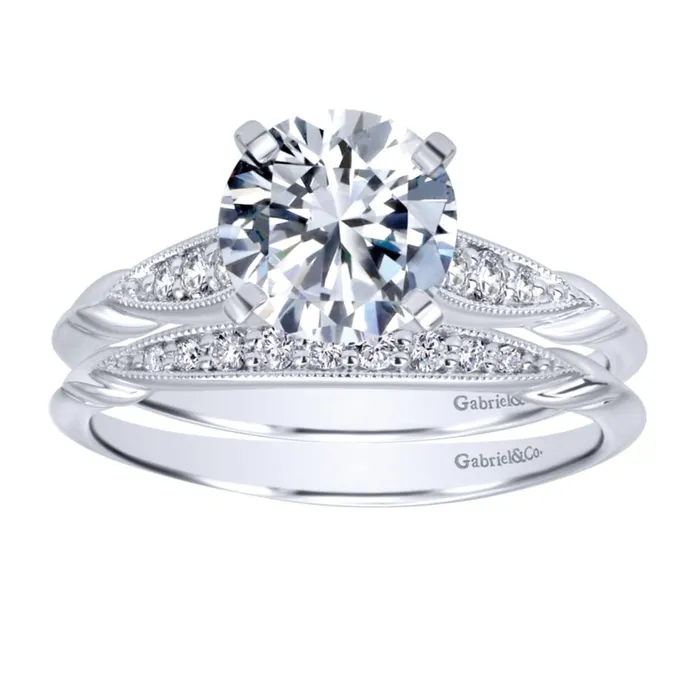 International Diamond Center Rings Gabriel Bridal Collection White Gold Straight Engagement Ring 009 ctw International Diamond Center Rings Gabriel Bridal Collection White Gold Straight Engagement Ring 009 ctw