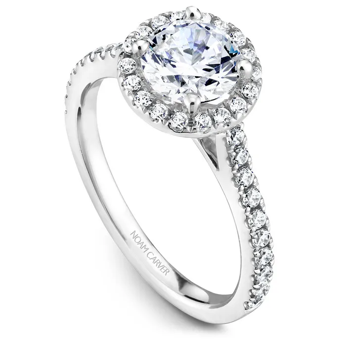 International Diamond Center Rings Noam Carver White Gold Diamond Engagement Ring Setting with Halo 039 CTW International Diamond Center Rings Noam Carver White Gold Diamond Engagement Ring Setting with Halo 039 CTW
