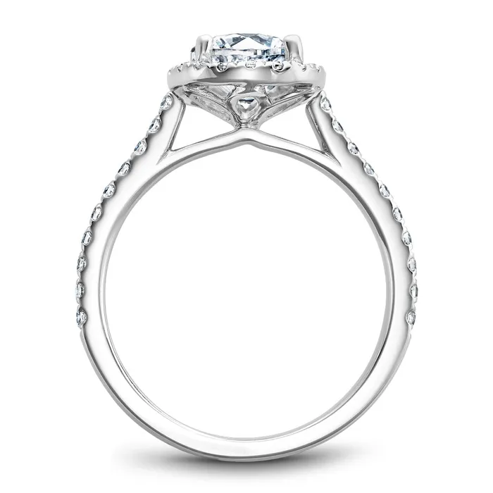 International Diamond Center Rings Noam Carver White Gold Diamond Engagement Ring Setting with Halo 039 CTW