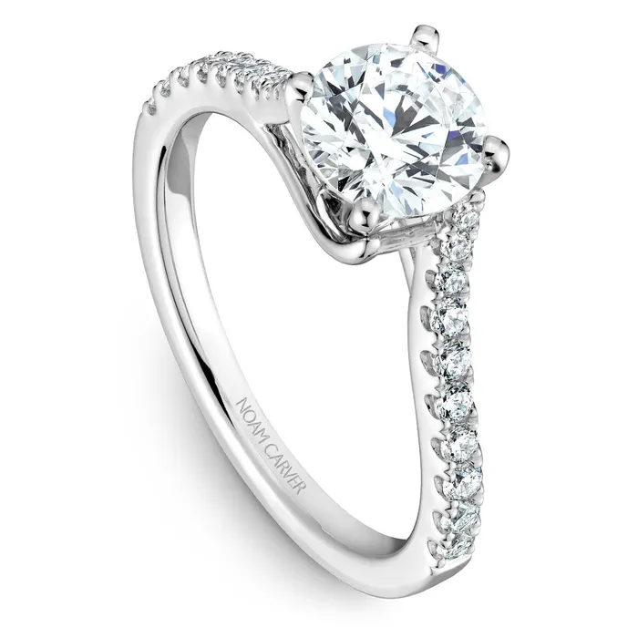 International Diamond Center Rings Noam Carver White Gold Half Twist Diamond Engagement Ring Setting 028 CTW International Diamond Center Rings Noam Carver White Gold Half Twist Diamond Engagement Ring Setting 028 CTW