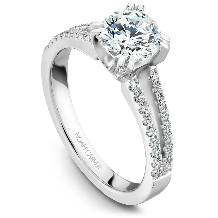 International Diamond Center Rings Noam Carver White Gold Split Prong Diamond Engagement Ring Setting 032 CTW International Diamond Center Rings Noam Carver White Gold Split Prong Diamond Engagement Ring Setting 032 CTW
