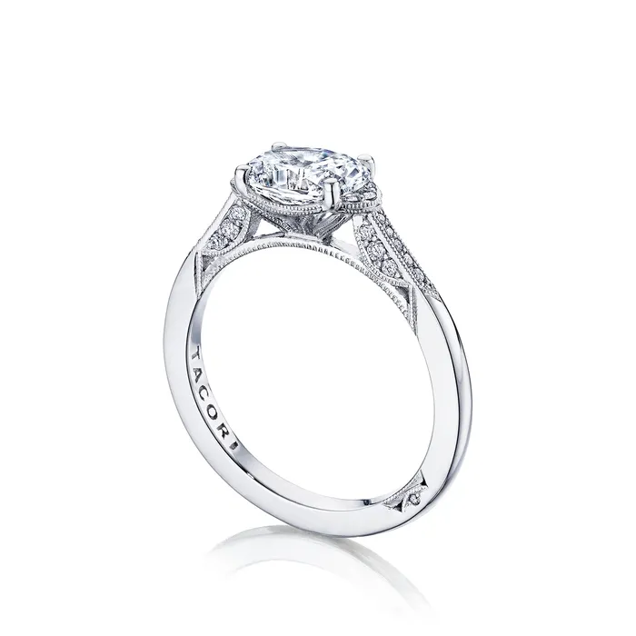International Diamond Center Rings Tacori 18k White Gold Simply Tacori Oval Diamond Engagement Ring Setting 015 CTW International Diamond Center Rings Tacori 18k White Gold Simply Tacori Oval Diamond Engagement Ring Setting 015 CTW