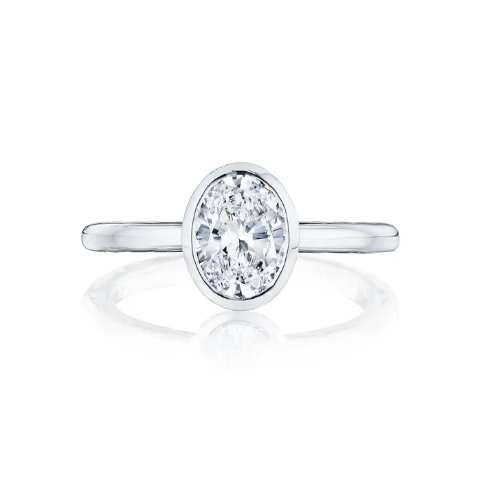 International Diamond Center Rings Tacori 18k White Gold Starlit Oval Diamond Engagement Ring Setting 001 CTW International Diamond Center Rings Tacori 18k White Gold Starlit Oval Diamond Engagement Ring Setting 001 CTW